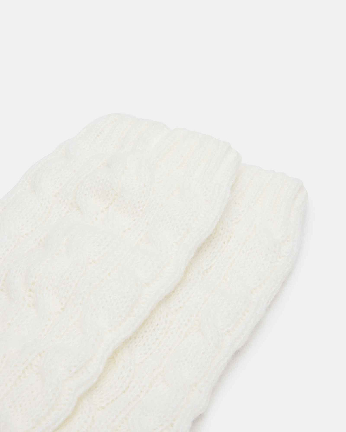 1 PACK CHUNKY CABLE LEG WARMERS IVORY