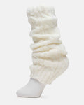1 PACK CHUNKY CABLE LEG WARMERS IVORY