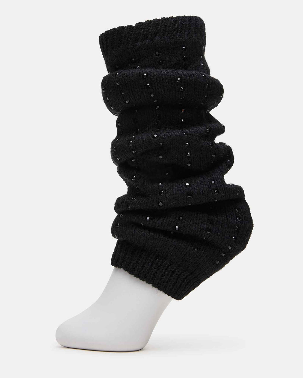1 PACK CHUNKY CABLE LEG WARMERS BLACK