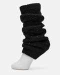 1 PACK CHUNKY CABLE LEG WARMERS BLACK