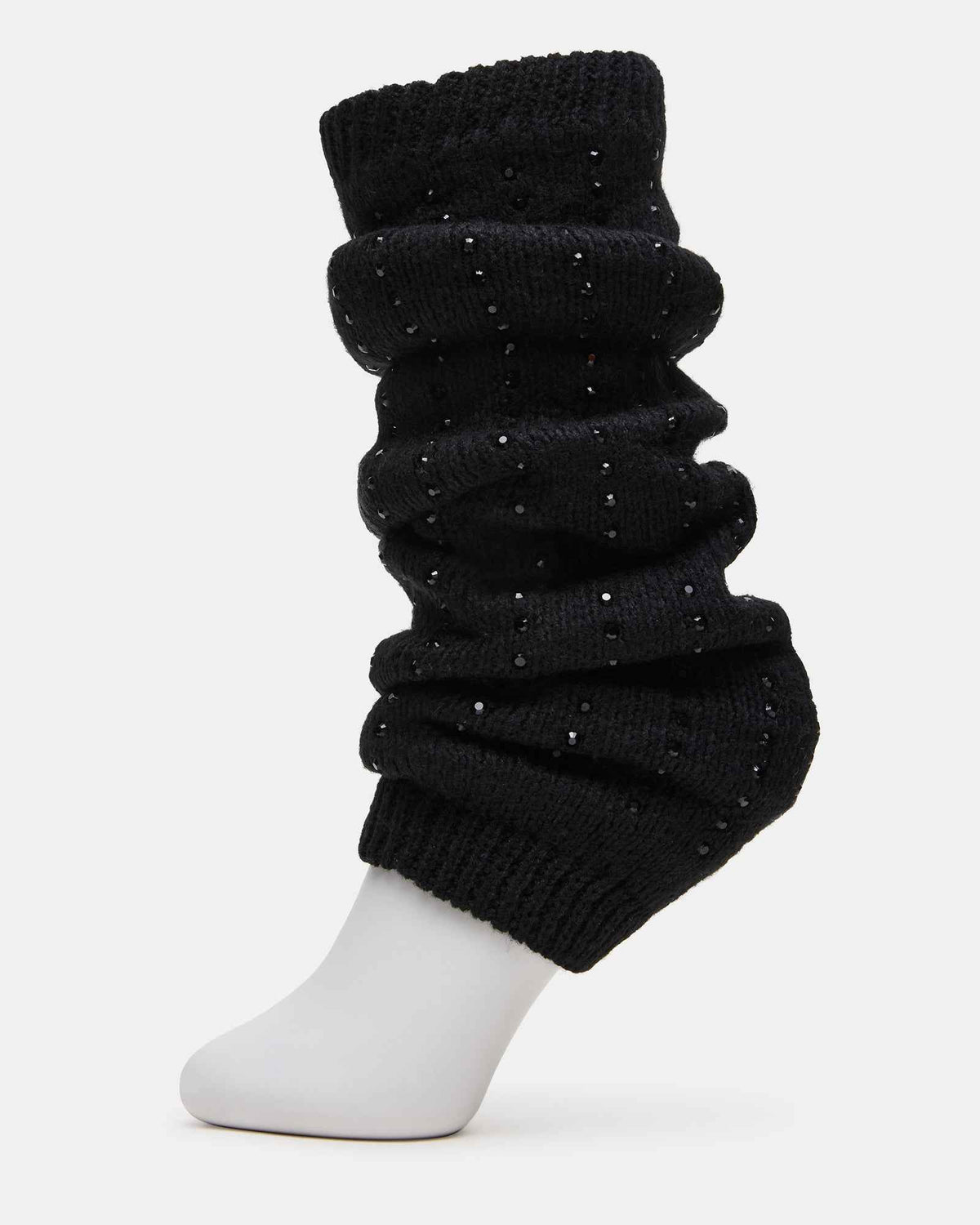1 PACK CHUNKY CABLE LEG WARMERS BLACK