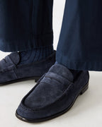 HUCKLE NAVY SUEDE  Famous | Online Store