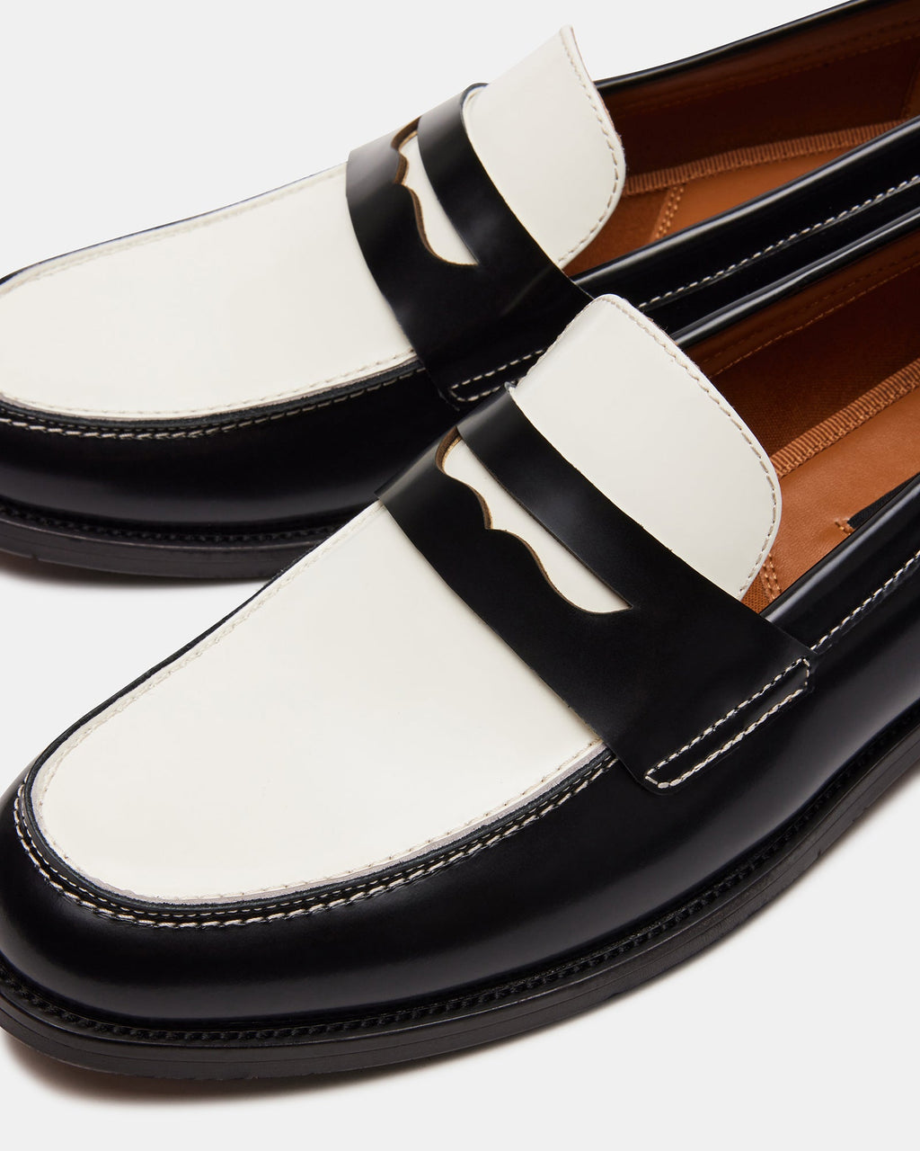 NATAN BLACK/WHITE LEATHER  Famous | Online Store