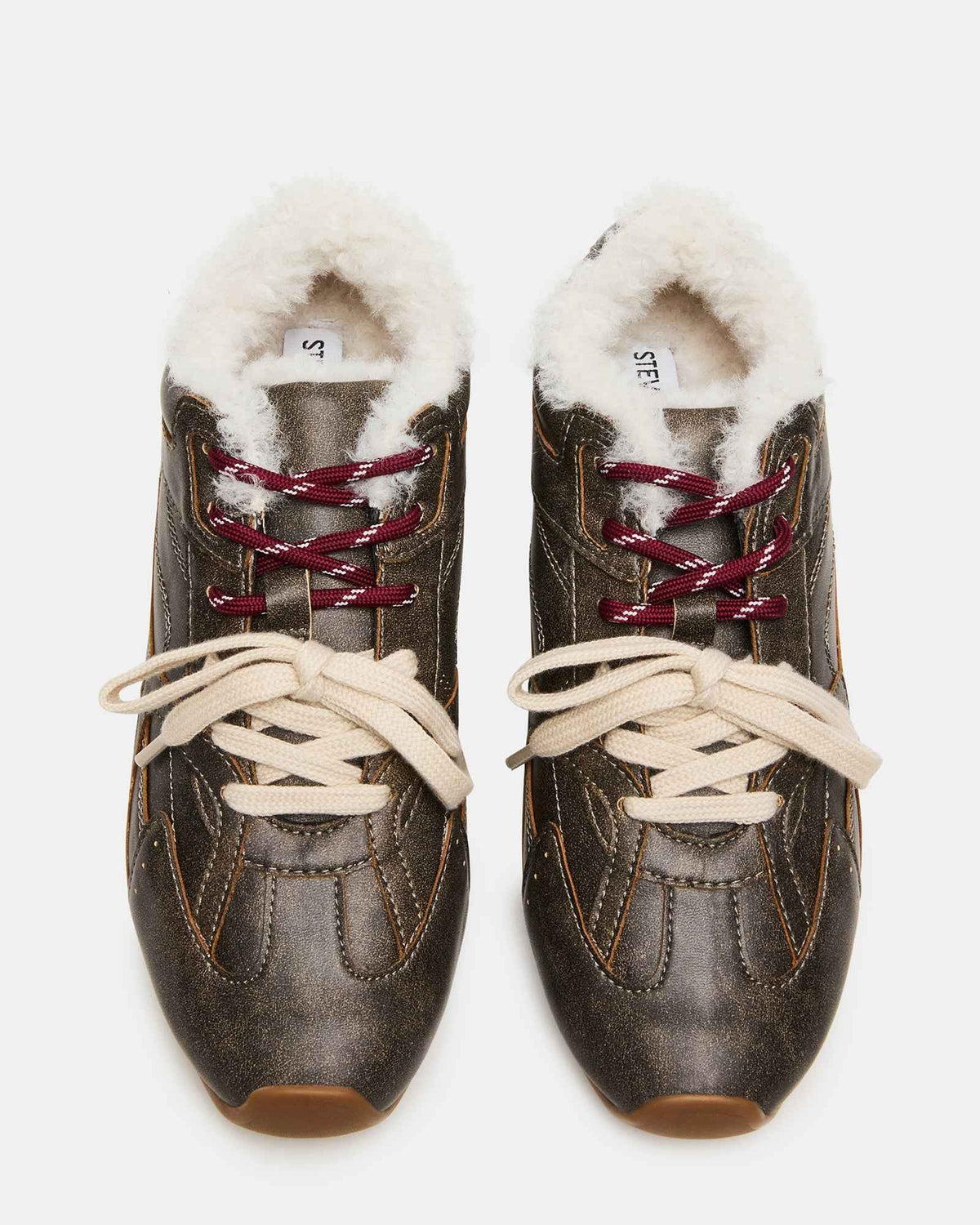 AZIEL FAUX FUR BROWN DISTRESSED