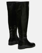 CANTER BLACK LEATHER WIDE CALF