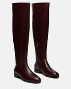 CANTER DARK CHERRY LEATHER WIDE CALF