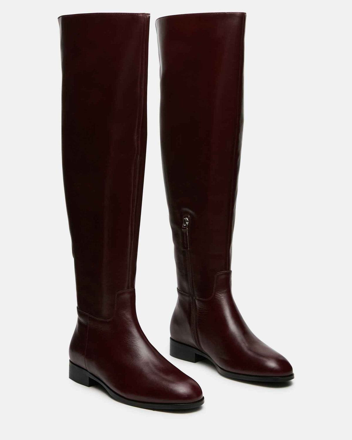 CANTER DARK CHERRY LEATHER WIDE CALF
