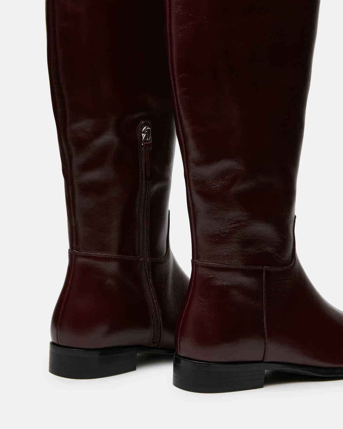 CANTER DARK CHERRY LEATHER WIDE CALF