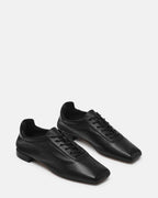 DELPHY LACE-UP BLACK LEATHER