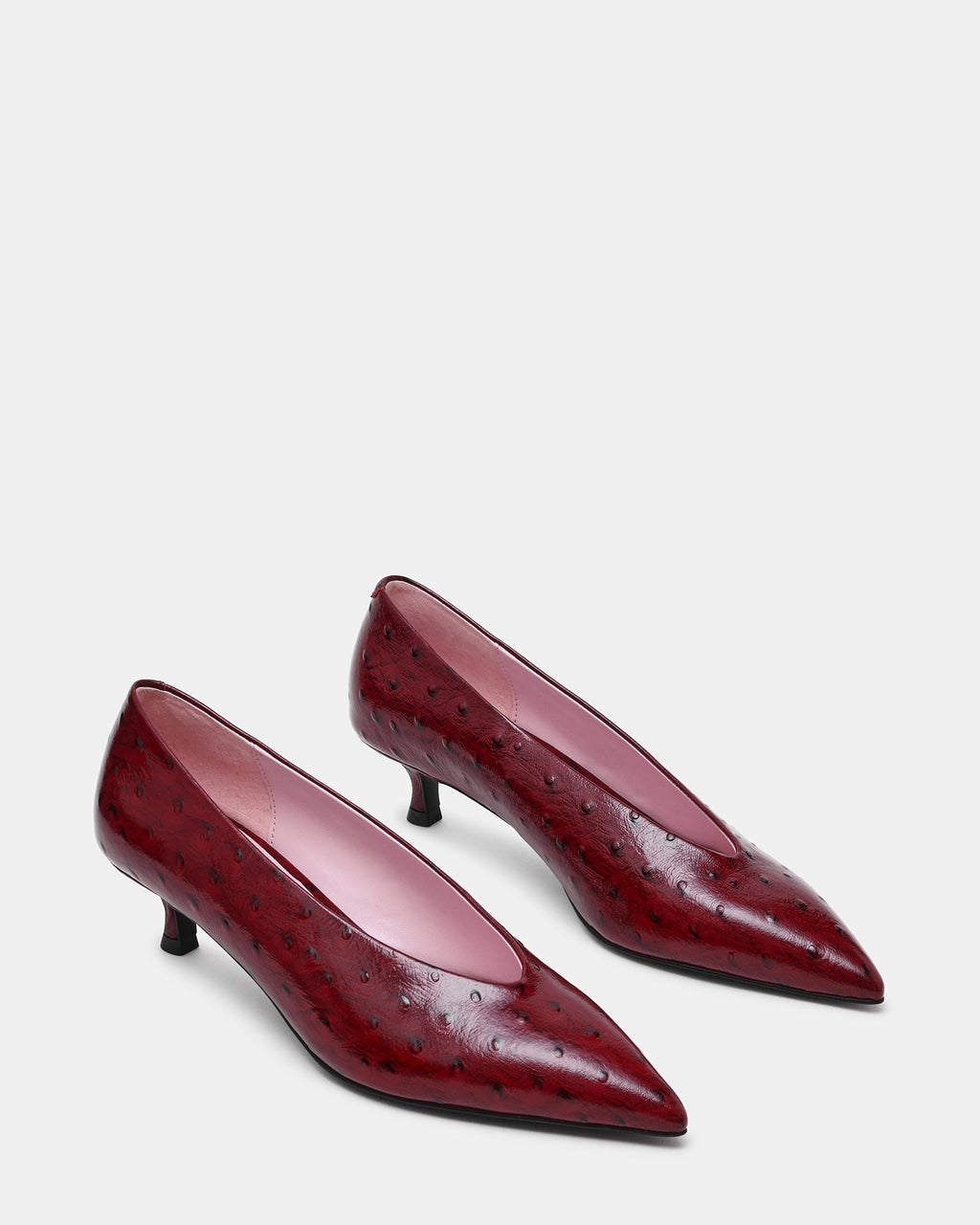 JAFFA OSTRICH DARK CHERRY LEATHER  Famous | Online Store