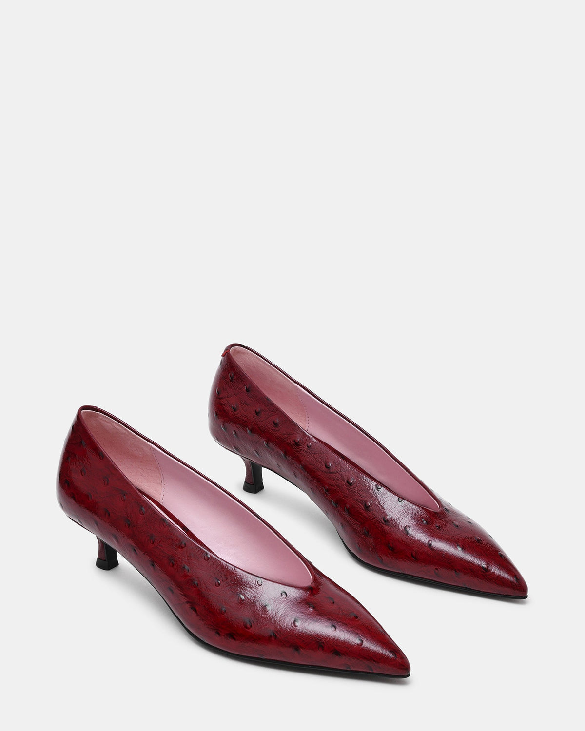 JAFFA OSTRICH DARK CHERRY LEATHER  Famous | Online Store