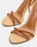 JYPSEY CHESTNUT SUEDE RAFFIA  Famous | Online Store