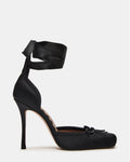 LARINA BLACK SATIN  Famous | Online Store