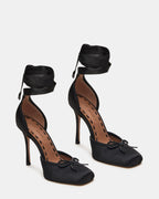 LARINA BLACK SATIN  Famous | Online Store