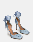 LARINA BLUE SATIN  Famous | Online Store