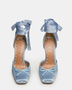 LARINA BLUE SATIN  Famous | Online Store