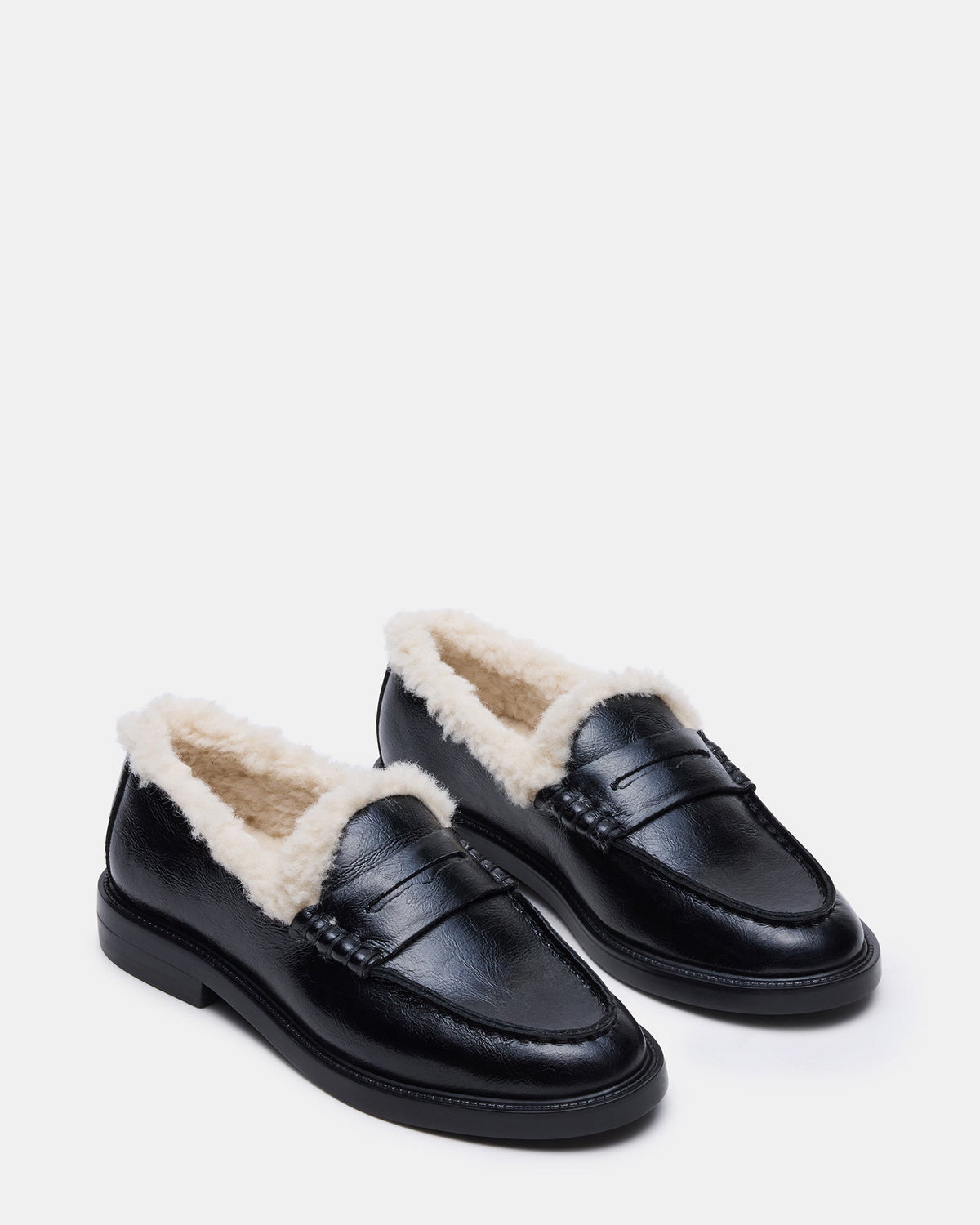 MADISON FAUX FUR BLACK LEATHER  Famous | Online Store