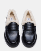 MADISON FAUX FUR BLACK LEATHER  Famous | Online Store
