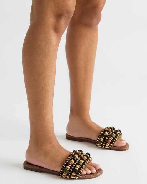 MARIKA BEADS BROWN RAFFIA  Famous | Online Store