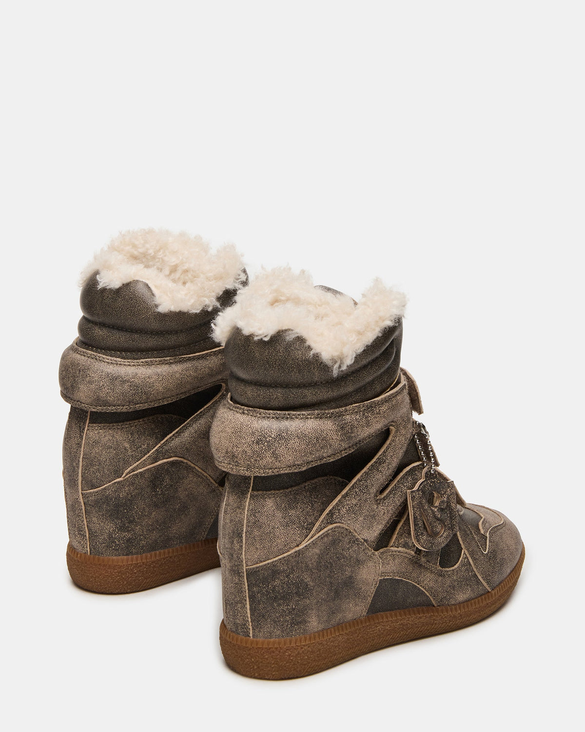 MAVIS FAUX FUR BROWN DISTRESSED  Famous | Online Store