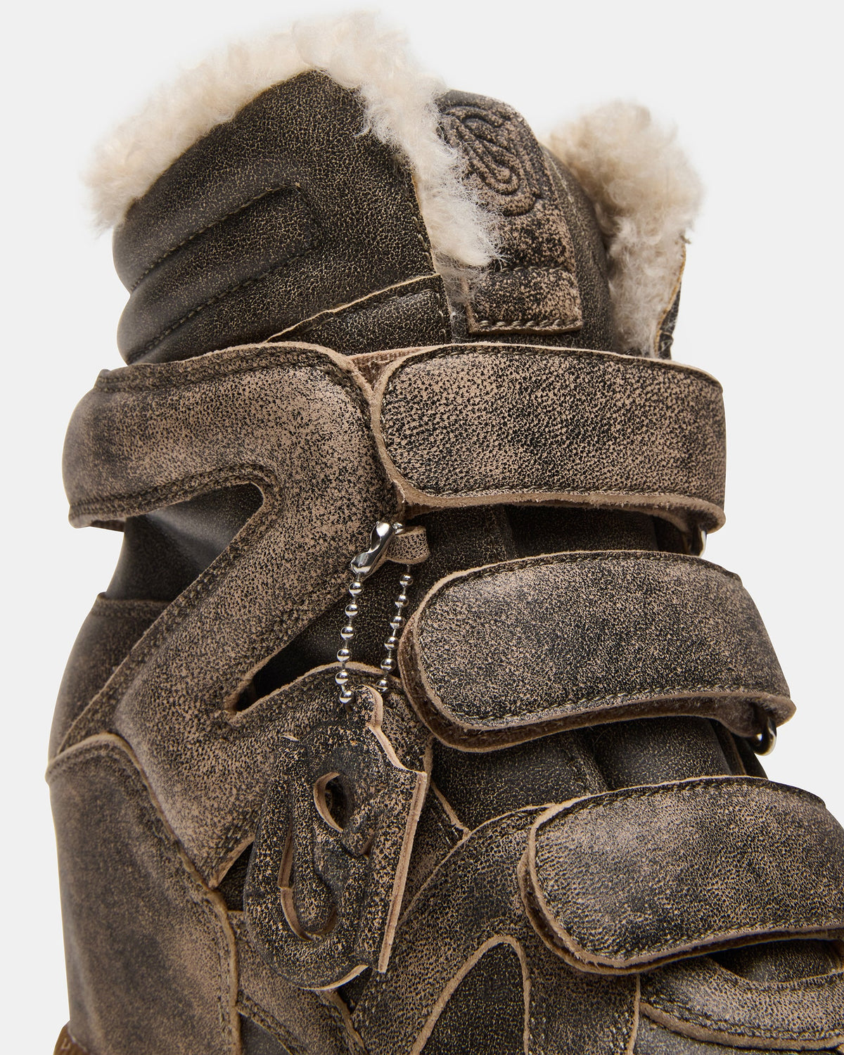 MAVIS FAUX FUR BROWN DISTRESSED  Famous | Online Store