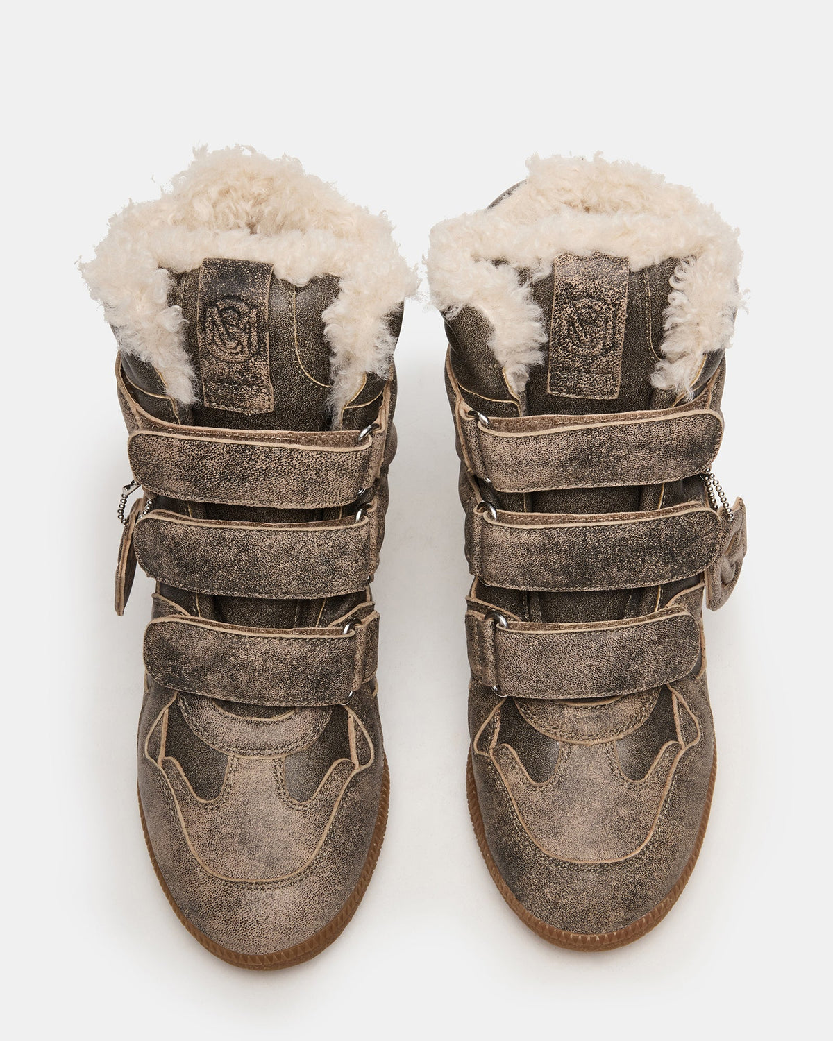 MAVIS FAUX FUR BROWN DISTRESSED  Famous | Online Store