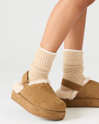 MELLOW FAUX FUR COGNAC SUEDE  Famous | Online Store