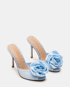 PRIYA FLOWER BLUE SATIN  Famous | Online Store