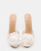 PRIYA FLOWER IVORY SATIN  Famous | Online Store
