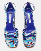 RETRO BLUE PRINT  Famous | Online Store