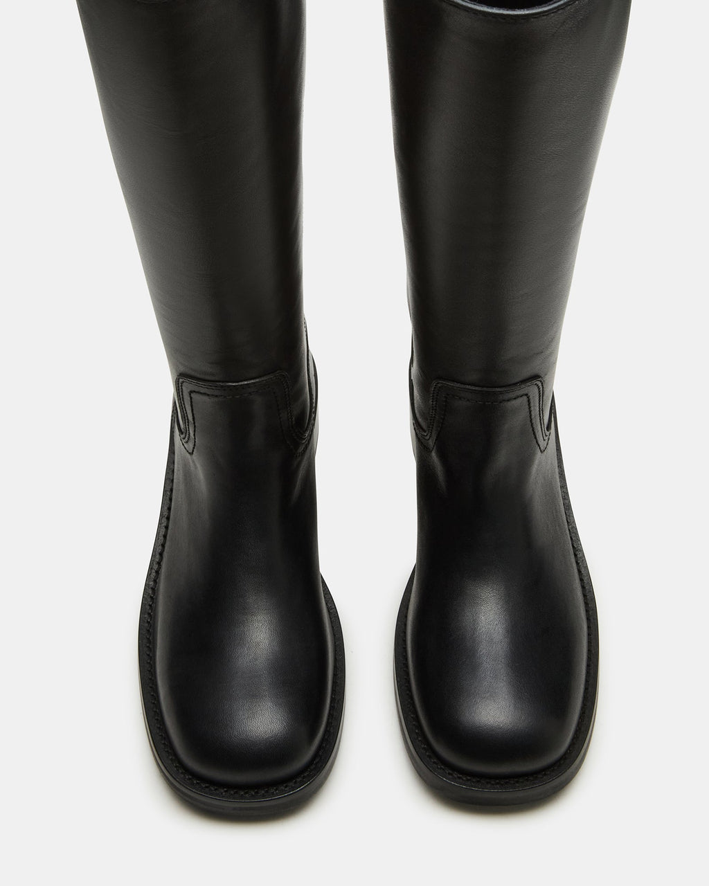 RIGGS BLACK LEATHER WIDE CALF  Famous | Online Store