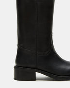 RIGGS BLACK LEATHER WIDE CALF  Famous | Online Store