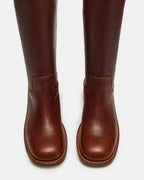RIGGS RUST LEATHER WIDE CALF  Famous | Online Store