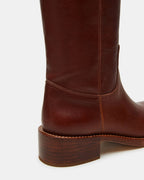 RIGGS RUST LEATHER WIDE CALF  Famous | Online Store