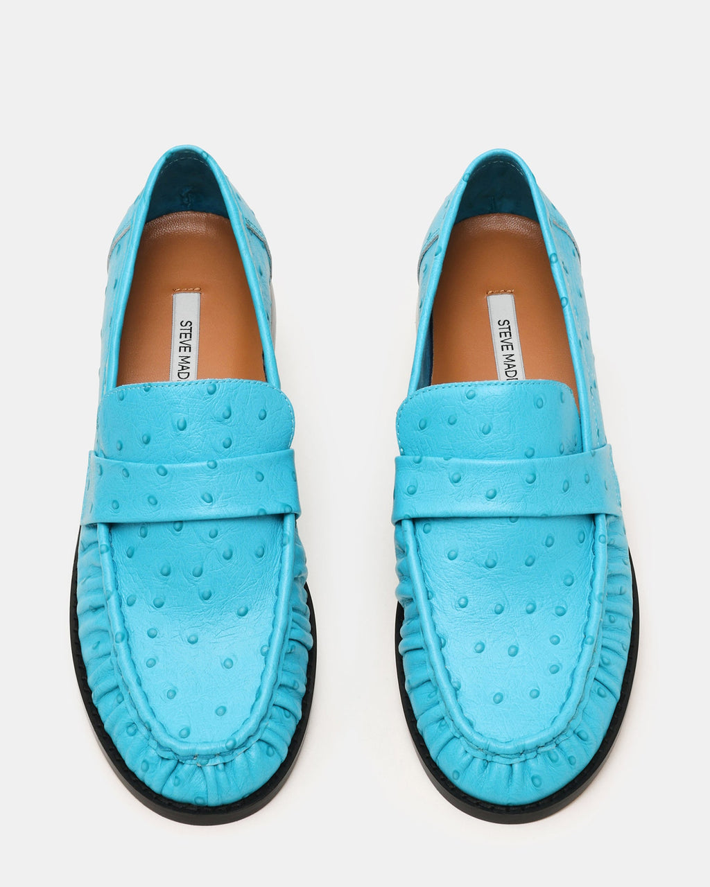 RONIE OSTRICH TURQUOISE LEATHER  Famous | Online Store