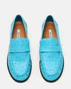 RONIE OSTRICH TURQUOISE LEATHER  Famous | Online Store