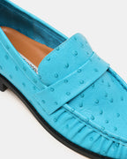 RONIE OSTRICH TURQUOISE LEATHER  Famous | Online Store