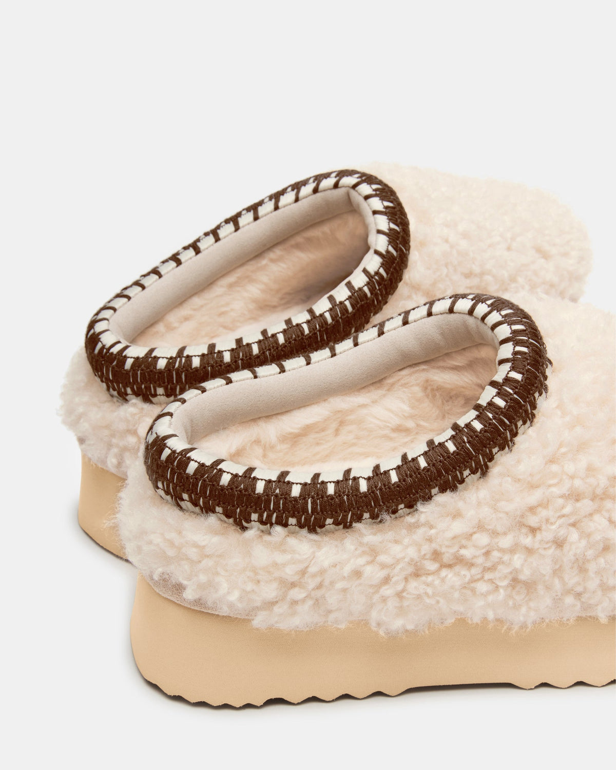SELENA FAUX SHEARLING NATURAL  Famous | Online Store