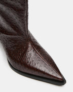 STARLA OSTRICH BROWN LEATHER  Famous | Online Store