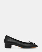 STEFFI BLACK LEATHER  Famous | Online Store