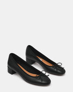 STEFFI BLACK LEATHER  Famous | Online Store