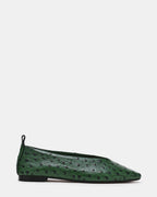 SWANKY OSTRICH GREEN LEATHER  Famous | Online Store