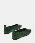 SWANKY OSTRICH GREEN LEATHER  Famous | Online Store