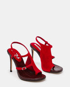 TALLIE RED SUEDE  Famous | Online Store