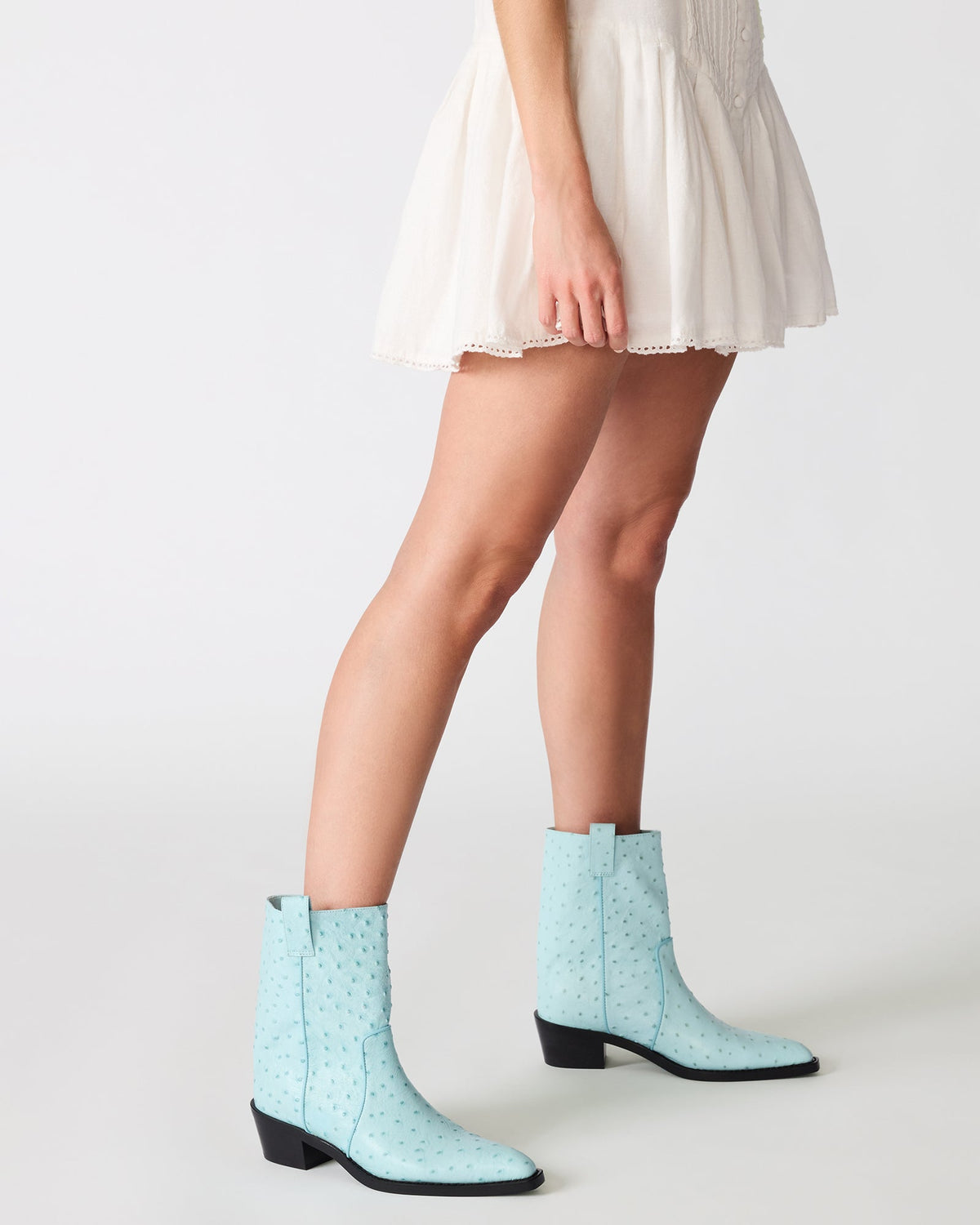 VINNY OSTRICH TURQUOISE LEATHER  Famous | Online Store