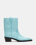 VINNY OSTRICH TURQUOISE LEATHER  Famous | Online Store
