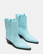 VINNY OSTRICH TURQUOISE LEATHER  Famous | Online Store