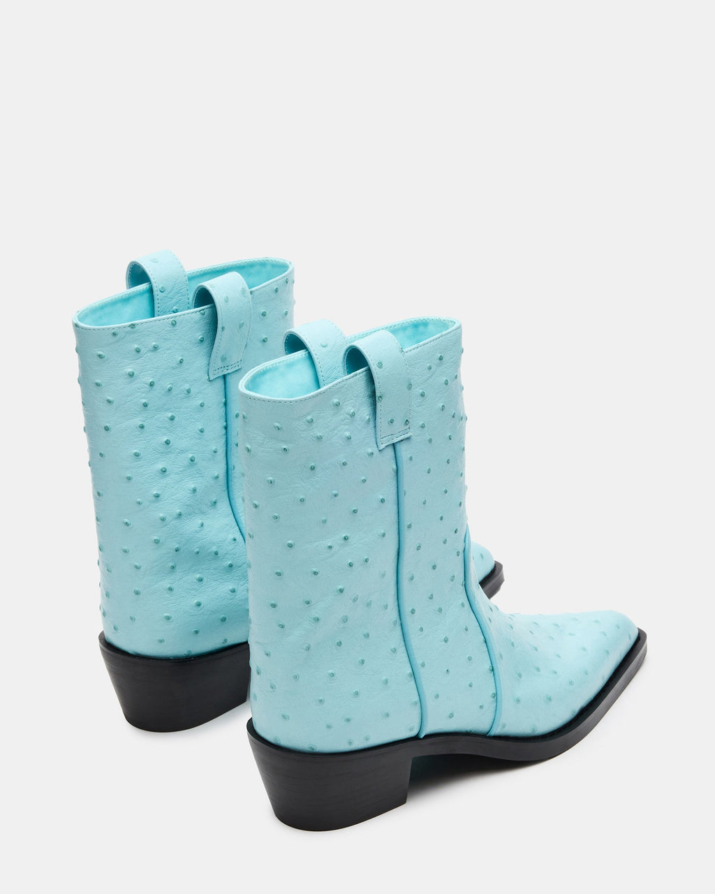 VINNY OSTRICH TURQUOISE LEATHER  Famous | Online Store
