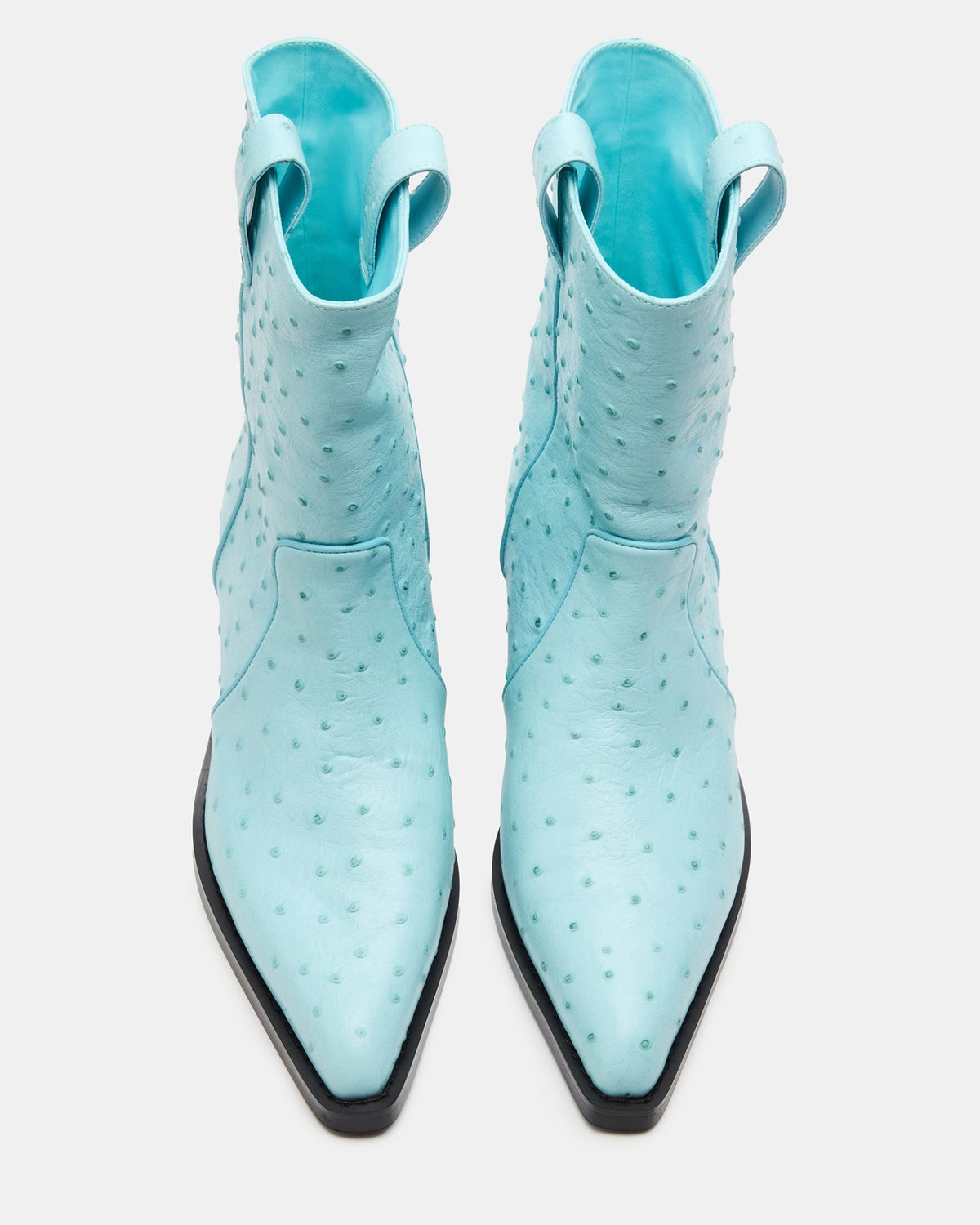 VINNY OSTRICH TURQUOISE LEATHER  Famous | Online Store