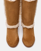WOODSIDE FAUX FUR CHESTNUT SUEDE  Famous | Online Store